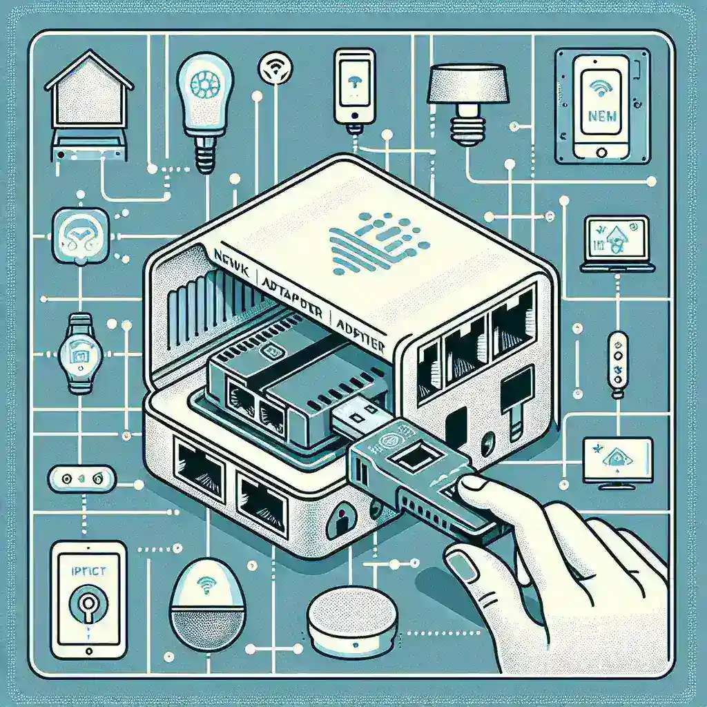 ¿Cómo se instala un adaptador de red en un concentrador de automatización del hogar?